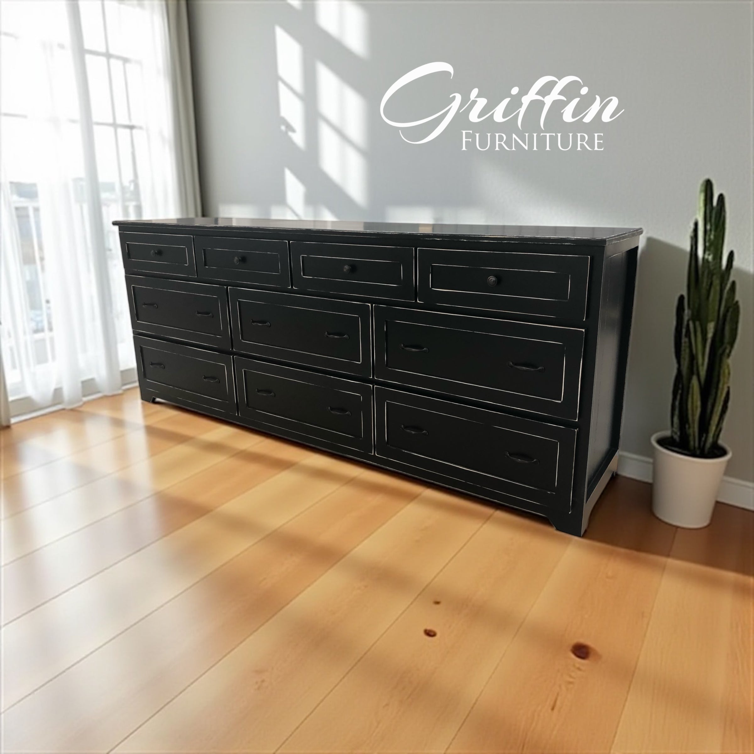 Los Angeles Oversized Solid Wood Dresser – Modern Farmhouse Style with Spacious Storage | Handmade Custom Dresser USA