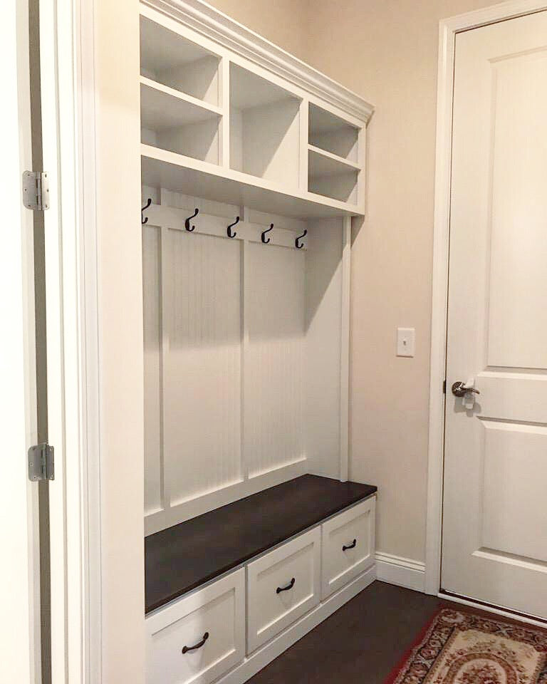 Midland 3 section entryway storage bench & coat storage