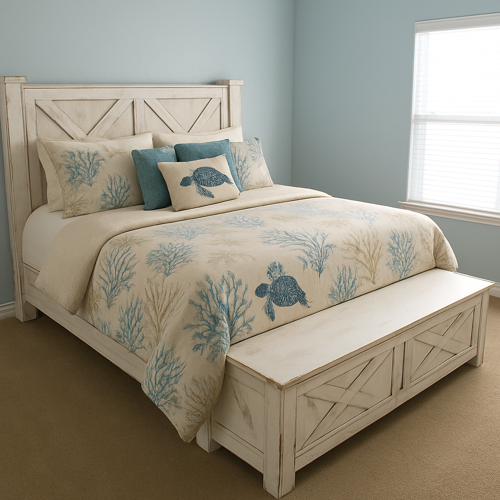 Yulee Barn Door Style Storage Bed Frame | King & Queen Sizes | Rustic Solid Wood Platform Bed with Drawers