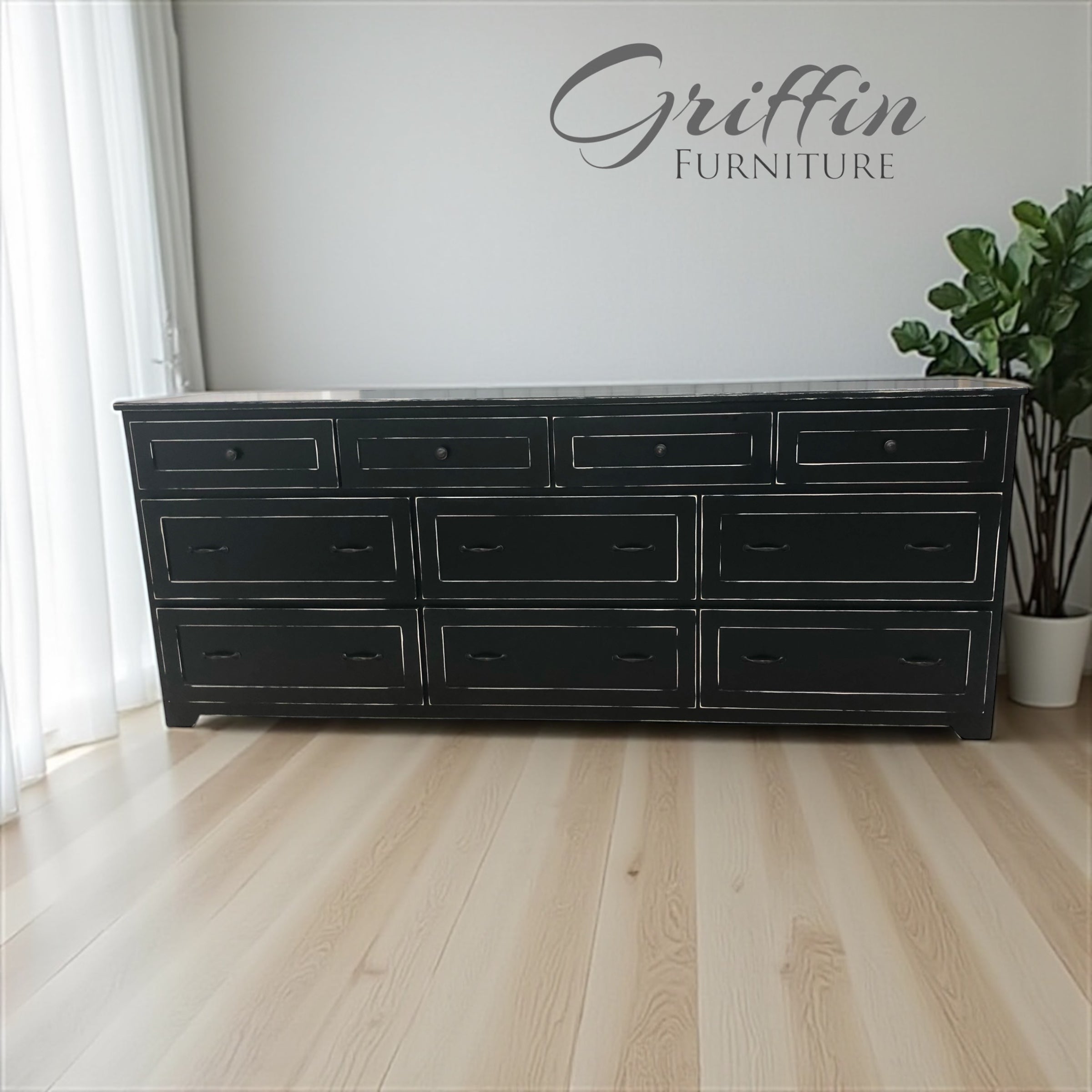 Los Angeles Oversized Solid Wood Dresser – Modern Farmhouse Style with Spacious Storage | Handmade Custom Dresser USA