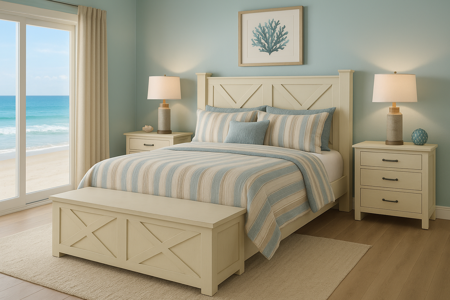 Yulee Barn Door Style Storage Bed Frame | King & Queen Sizes | Rustic Solid Wood Platform Bed with Drawers