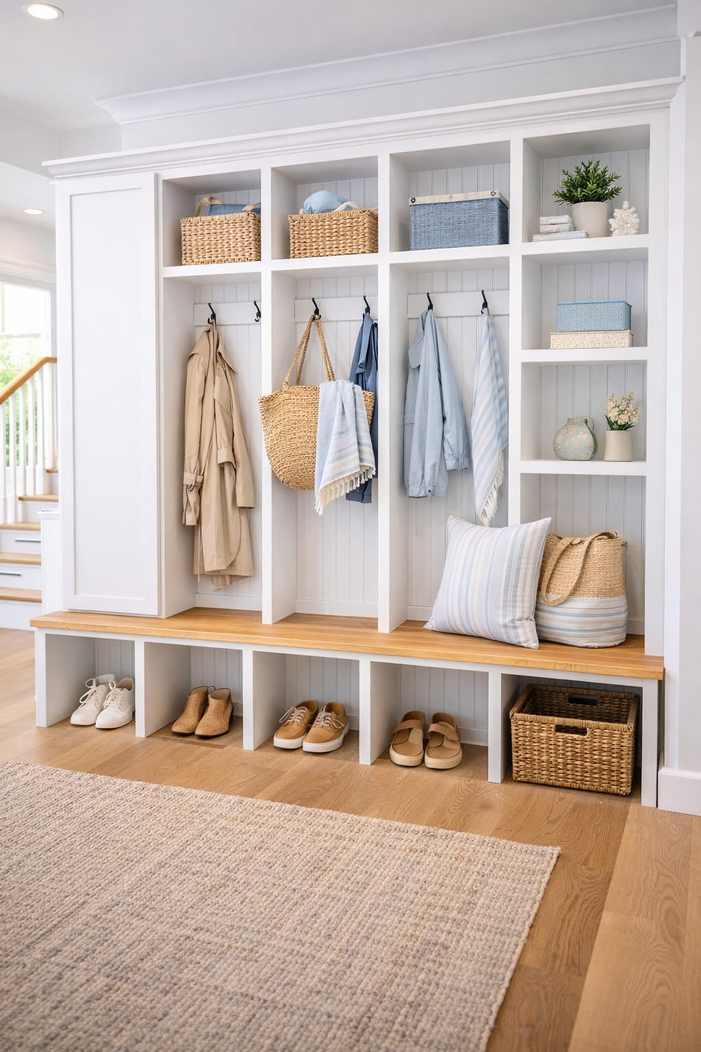 Colorado Mudroom Locker Bench with Hall Tree | Custom Storage Solution for Entryways - Griffin Furniture