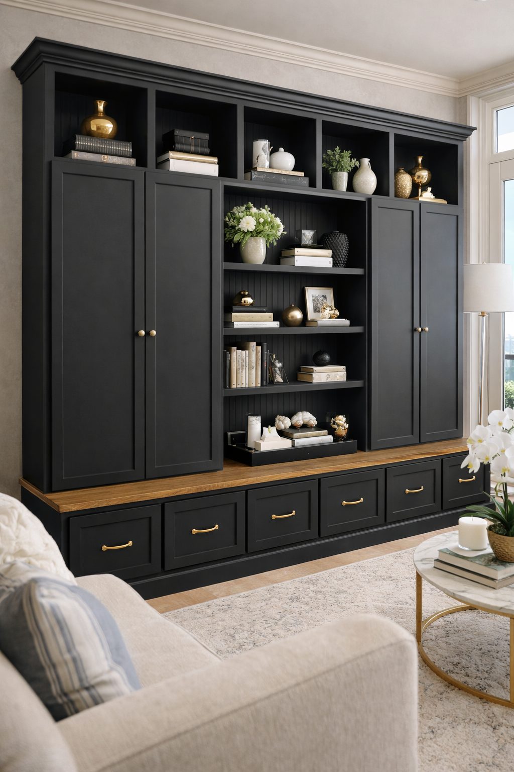 Tennessee Hall Tree with Shoe Storage – Solid Wood Mudroom Locker with Shoe Storage & Coat Rack - Griffin Furniture