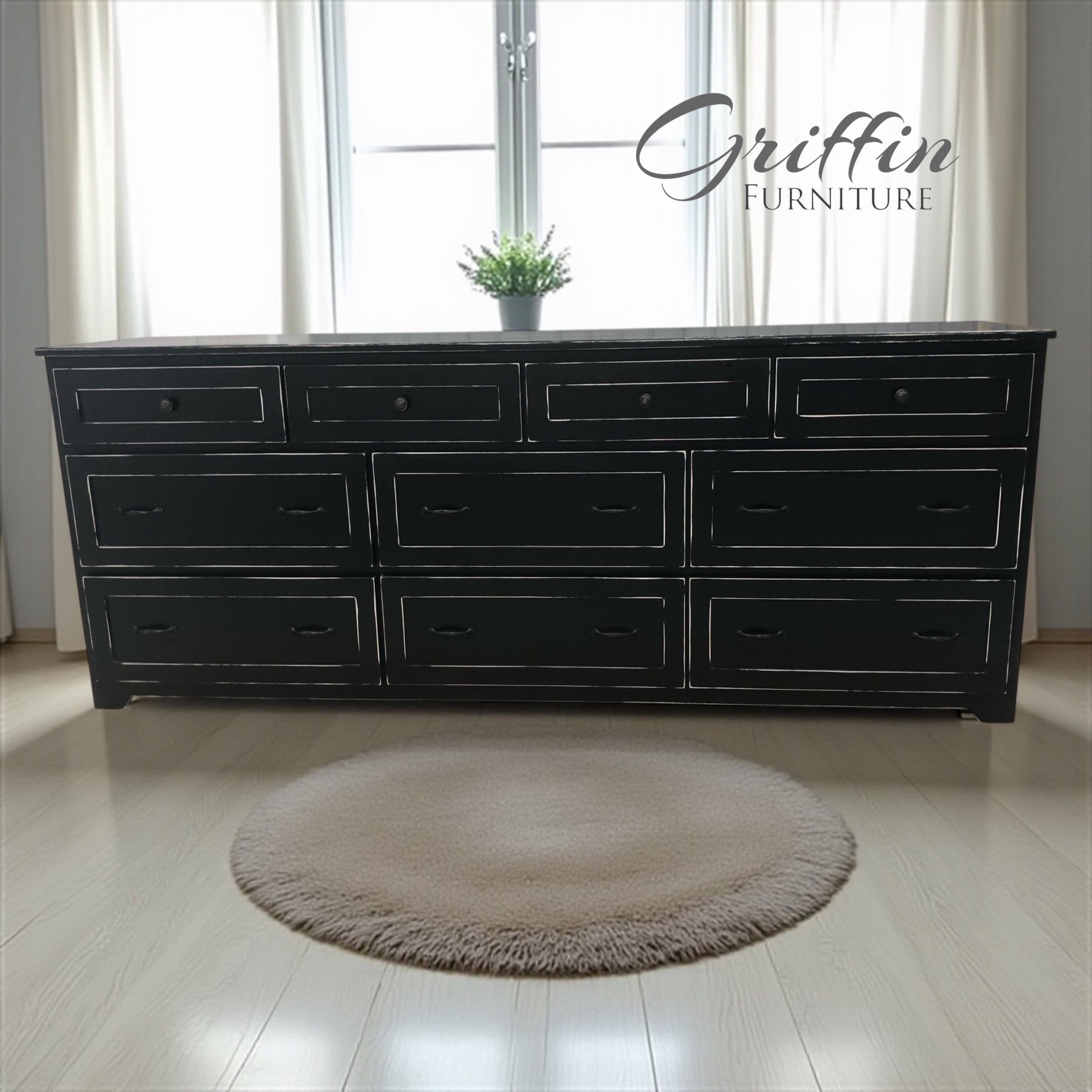 Los Angeles Oversized Solid Wood Dresser – Modern Farmhouse Style with Spacious Storage | Handmade Custom Dresser USA