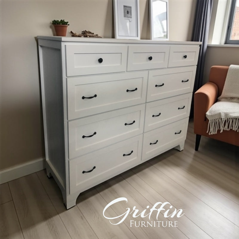 Saint Louis Solid Wood Dresser with Drawers | Custom Farmhouse Storage | Handcrafted Bedroom Furniture