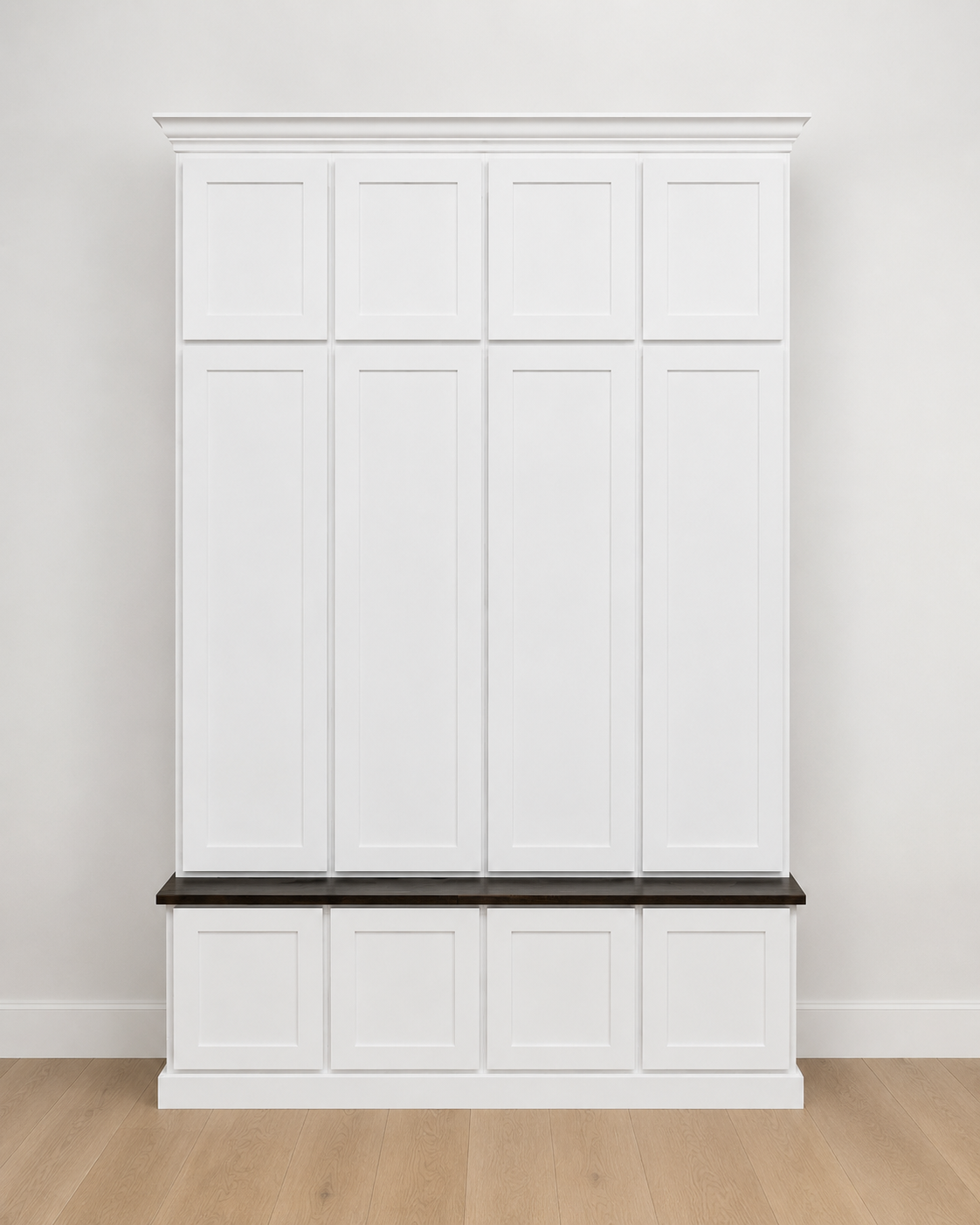 Ashville Entryway Shoe Storage Bench | Custom Mudroom Hall Tree with Drawers, Cubbies & Hooks | Wood Entryway Furniture - Griffin Furniture