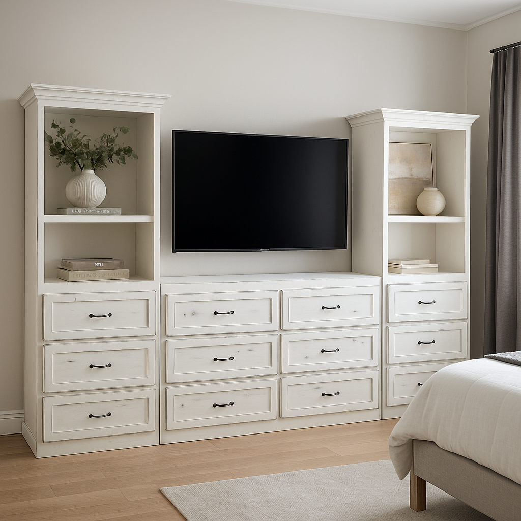 Augusta Bedroom Storage Furniture | Bookcase, Drawers, Dresser & TV Stand | Griffin Furniture USA
