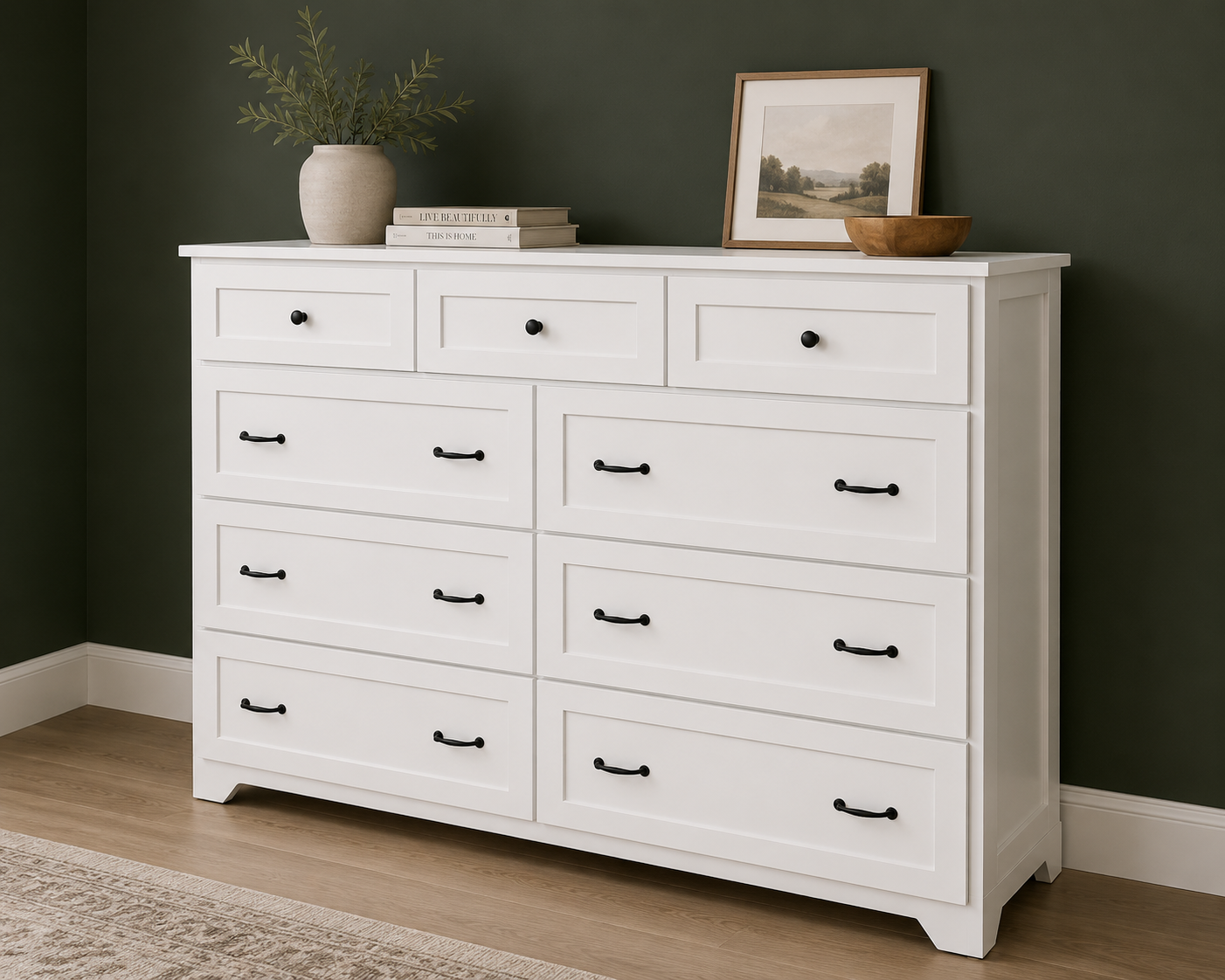 Saint Louis Wood Dresser with Drawers | Custom Farmhouse Storage | Handcrafted Bedroom Furniture - Griffin Furniture
