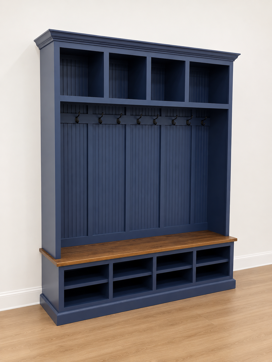 Moraga mudroom shoe storage bench hall tree entryway furniture (4 section) - Griffin Furniture