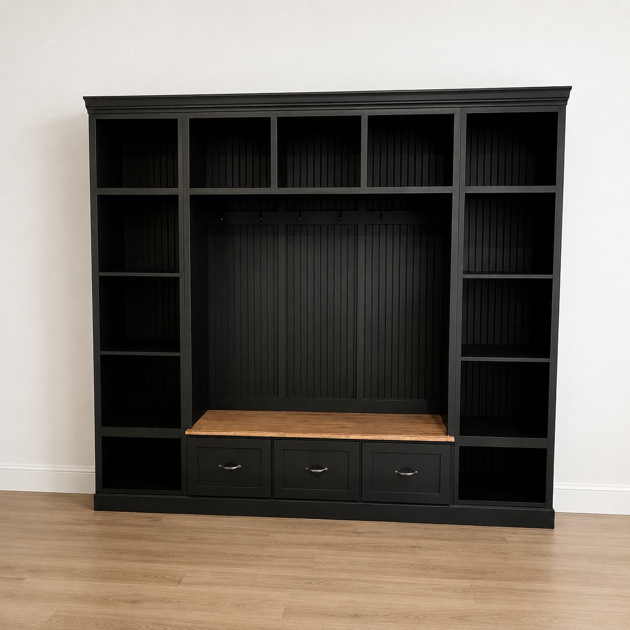Atlanta Entryway Shoe Storage Bench | Standing Coat Rack | Entryway Furniture | Shoe Cabinet | Mudroom Bench | Hall Tree - Griffin Furniture
