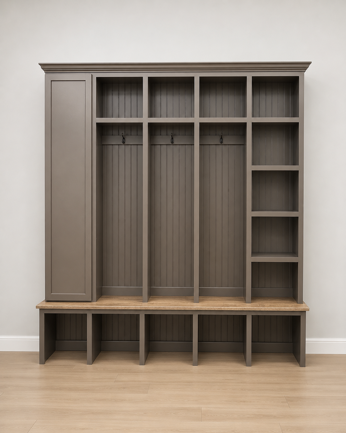 Colorado Mudroom Locker Bench with Hall Tree | Custom Storage Solution for Entryways - Griffin Furniture