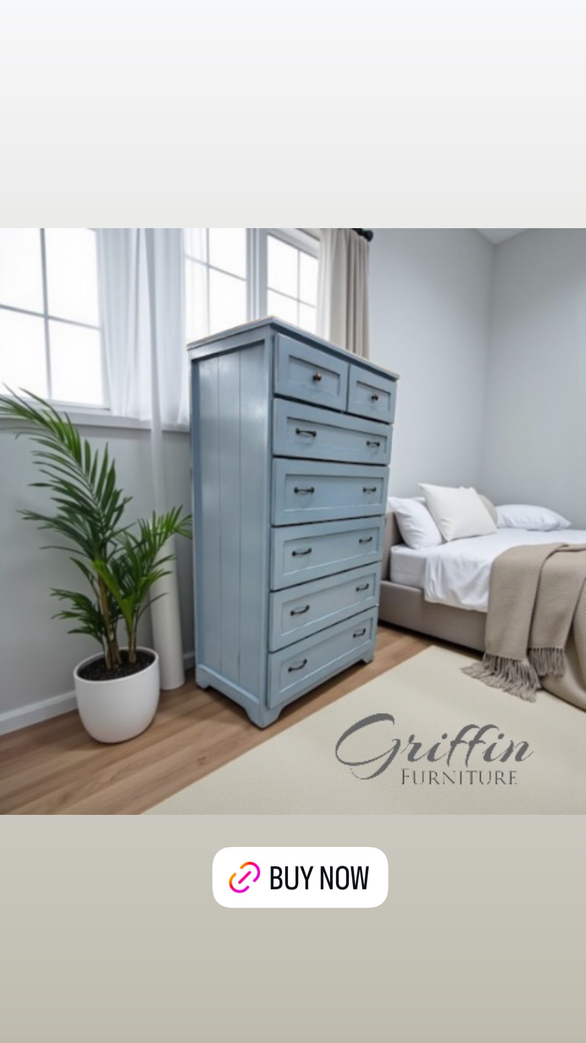 New Jersey Tall Dresser – Handmade Solid Wood Chest of Drawers – Vertical Farmhouse Dresser