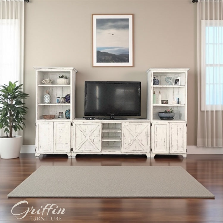 Bradenton Entertainment Center | TV Stand & Media Console | Custom Living Room Furniture with Storage