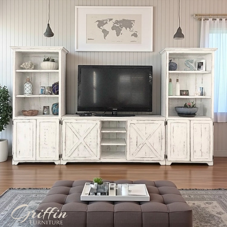 Bradenton Entertainment Center | TV Stand & Media Console | Custom Living Room Furniture with Storage