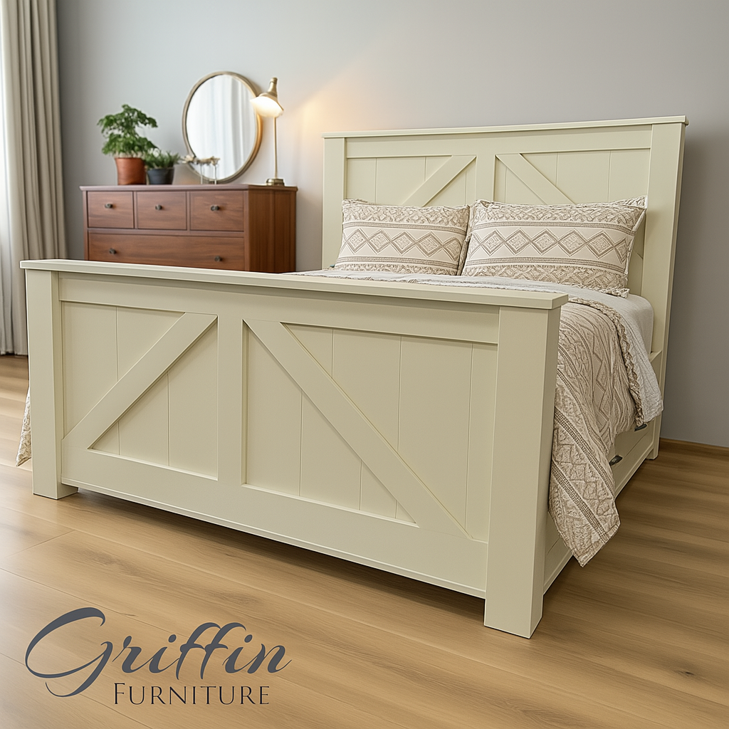 Brooklyn Custom Wood Bed Frame with Storage Drawers | All Bed Sizes | Handmade & Ships Free Nationwide