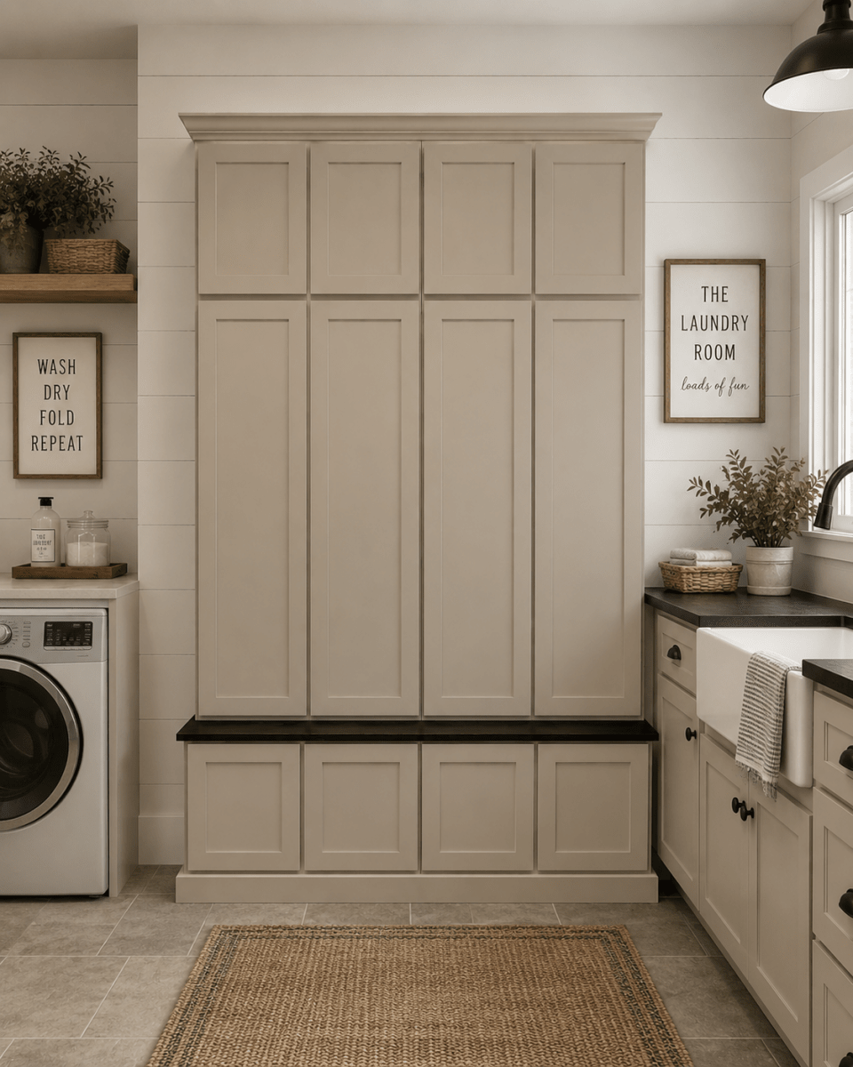 Ashville Entryway Shoe Storage Bench | Custom Mudroom Hall Tree with Drawers, Cubbies & Hooks | Wood Entryway Furniture