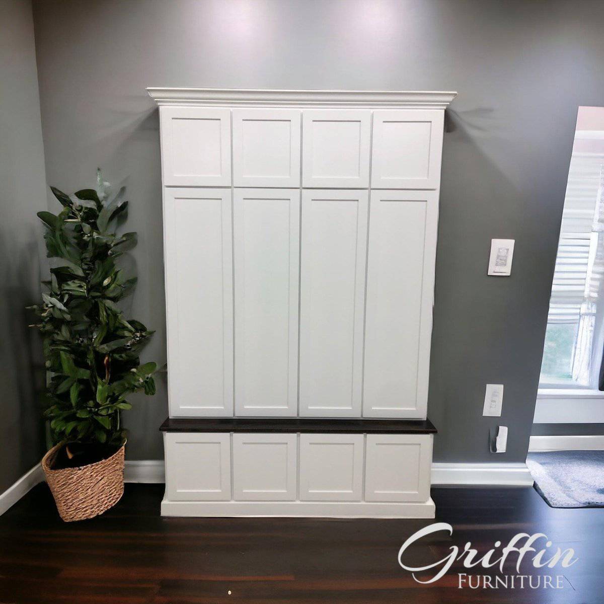 Ashville Entryway Shoe Storage Bench | Mudroom Bench | Shoe Cabinet.
