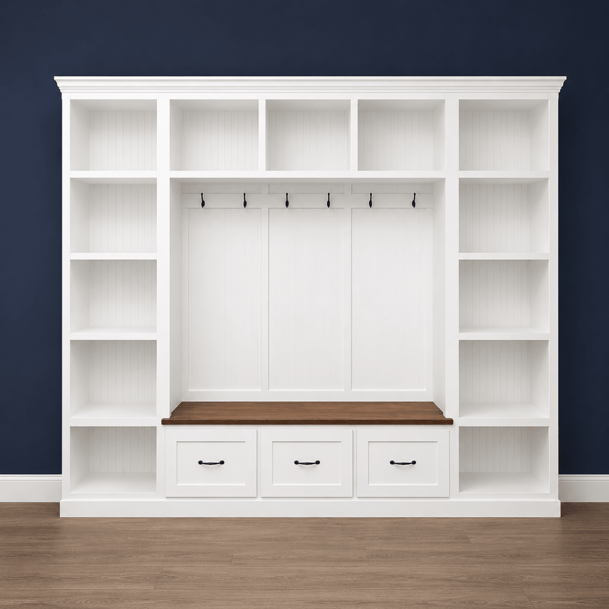 Atlanta Entryway Shoe Storage Bench | Standing Coat Rack | Entryway Furniture | Shoe Cabinet | Mudroom Bench | Hall Tree