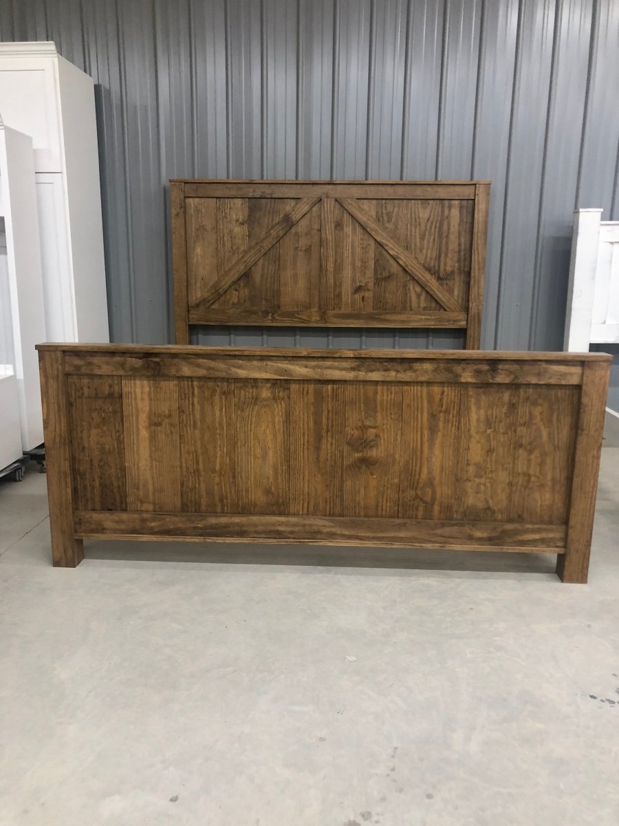 Burlington wood bed frame designed for queen and king sizes, combining elegance with durability.
