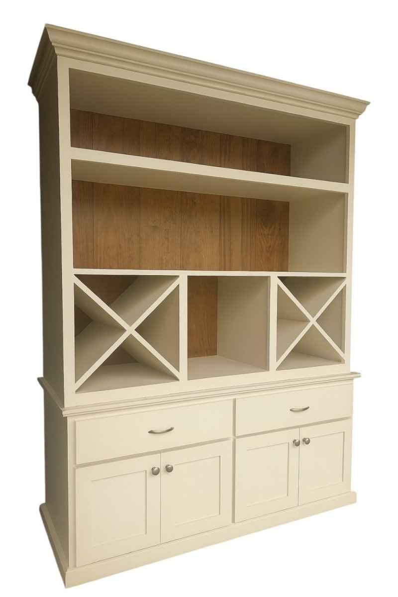 Buxton Wine Bar & Liquor Cabinet | Handcrafted Wood Coffee Bar Station | Custom Kitchen Storage
