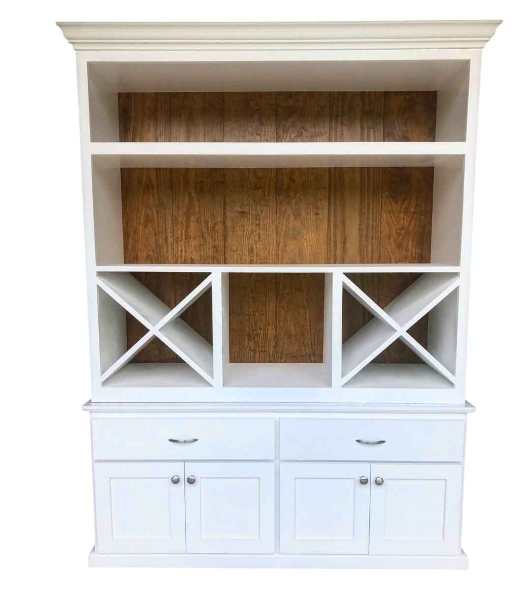 Buxton Wine Bar & Liquor Cabinet | Handcrafted Wood Coffee Bar Station | Custom Kitchen Storage