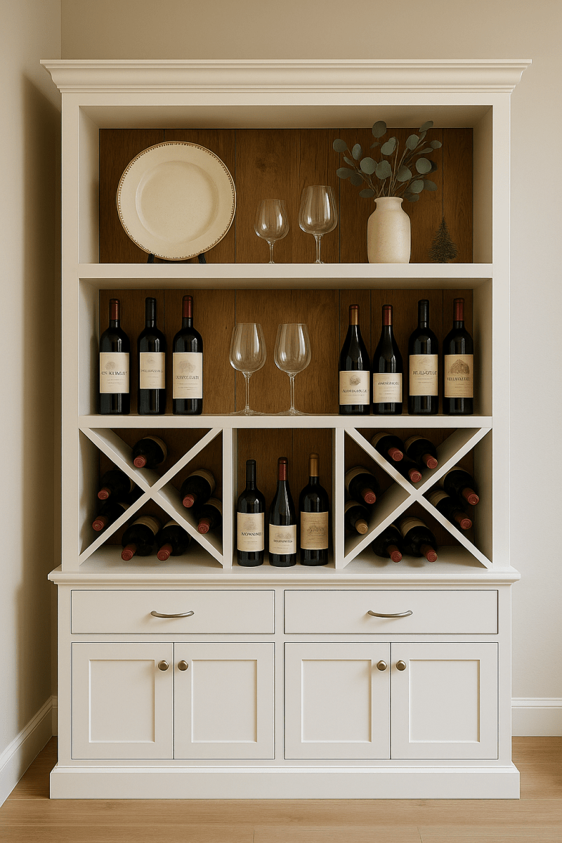 Buxton Wine Bar & Liquor Cabinet | Coffee Bar Station | Wine Cabinet & Kitchen Storage Bar – Custom Wood Furniture