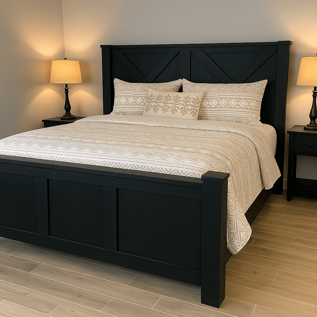 Cape Coral Solid Wood Bed Frame | Sturdy Platform Bed | Rustic & Stylish Handmade Furniture