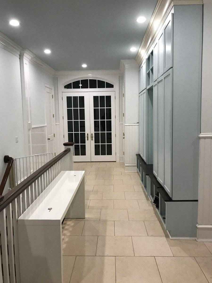 Connecticut Wall-Mounted Coat Rack with Bench & Shoe Storage | Handcrafted Custom Mudroom Furniture