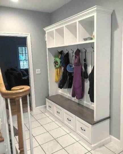 Georgia 4-Section Hall Tree with Bench, Shoe Cubbies & Coat Hooks | Handcrafted Wood Mudroom Furniture