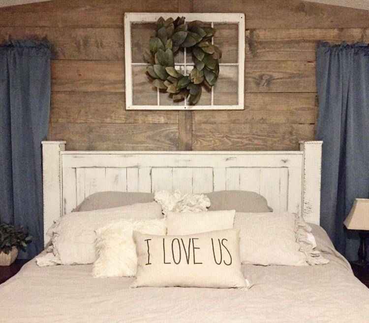 Griffin Farmhouse Wood Bed Frame | Handcrafted King, Queen & Full Sizes | Custom Bedroom Furniture