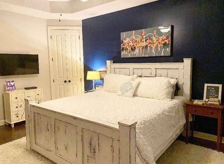 Griffin Farmhouse Wood Bed Frame | Handcrafted King, Queen & Full Sizes | Custom Bedroom Furniture