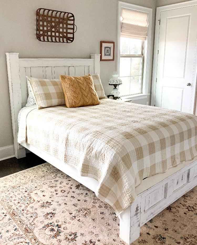 Groveland Farmhouse Wood Bed Frame | Handcrafted King, Queen & Full Sizes | Custom Bedroom Furniture