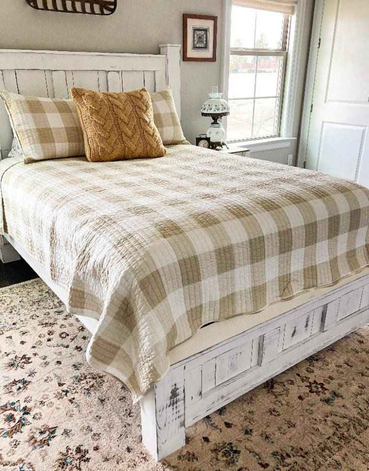 Groveland Farmhouse Wood Bed Frame | Handcrafted King, Queen & Full Sizes | Custom Bedroom Furniture