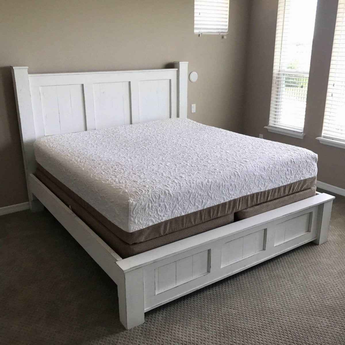 Groveland Farmhouse Wood Bed Frame | Handcrafted King, Queen & Full Sizes | Custom Bedroom Furniture