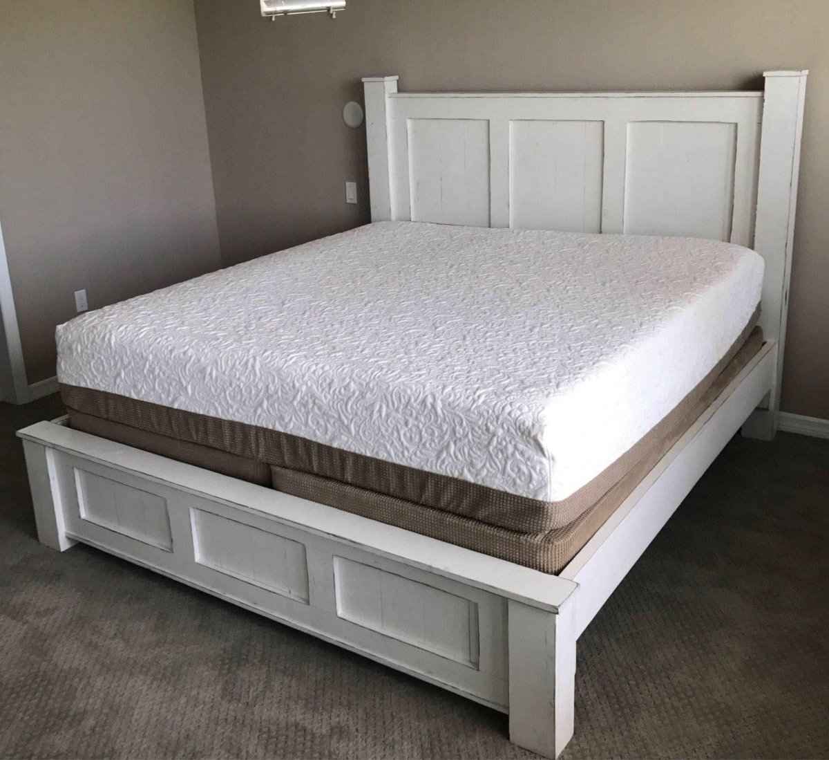 Groveland Farmhouse Wood Bed Frame | Handcrafted King, Queen & Full Sizes | Custom Bedroom Furniture