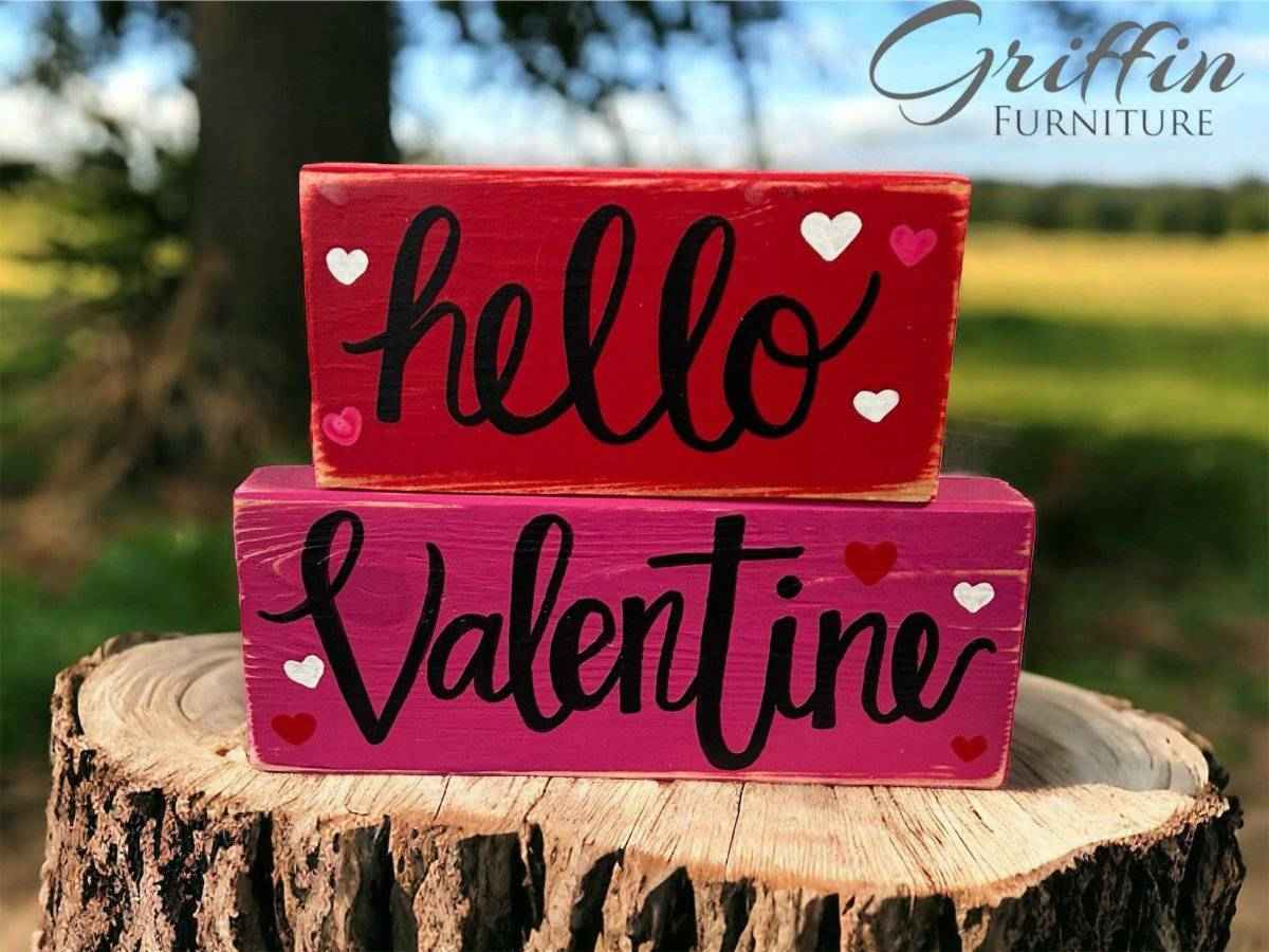 Handmade Wooden Valentine’s Day Shelf Sign – Rustic Farmhouse Heart Decor for Tiered Trays & Mantels