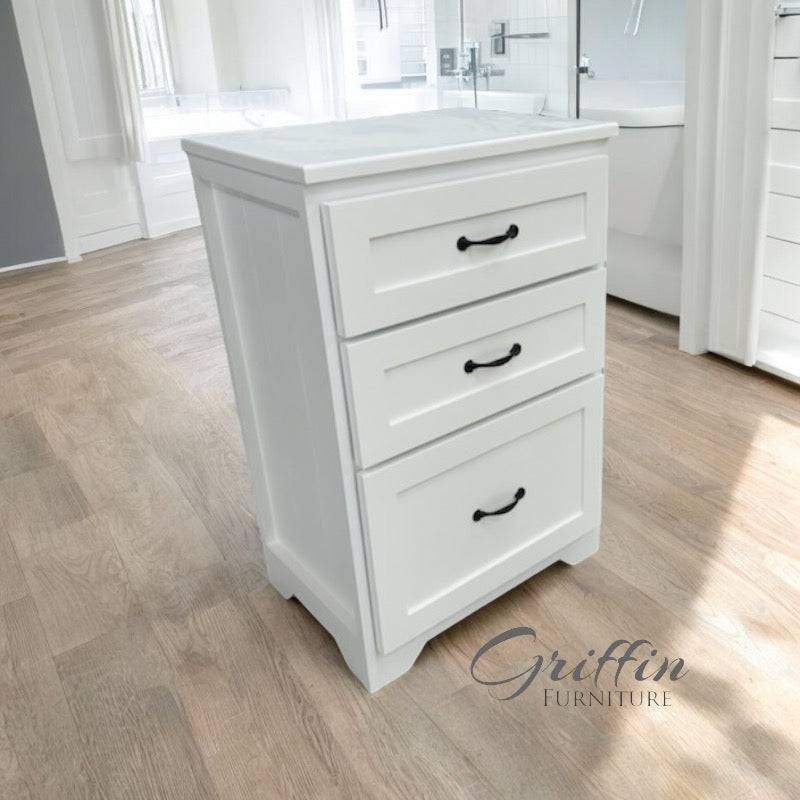 LIVERMORE bedside table set with drawers.