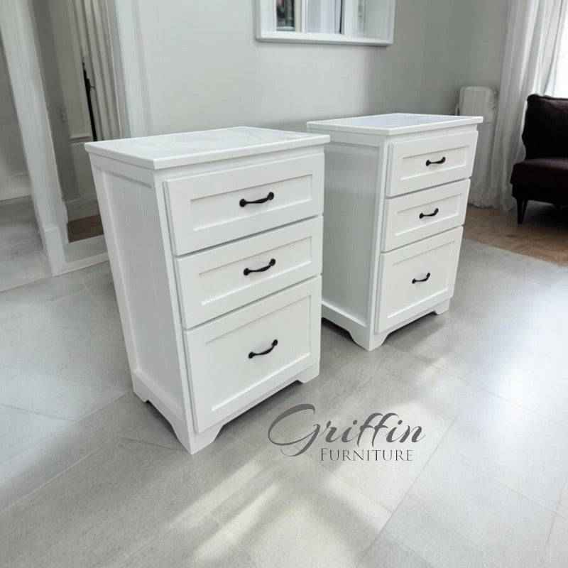 Livermore Nightstand Set | Handcrafted Wood Bedside Tables with Storage | Set of 2
