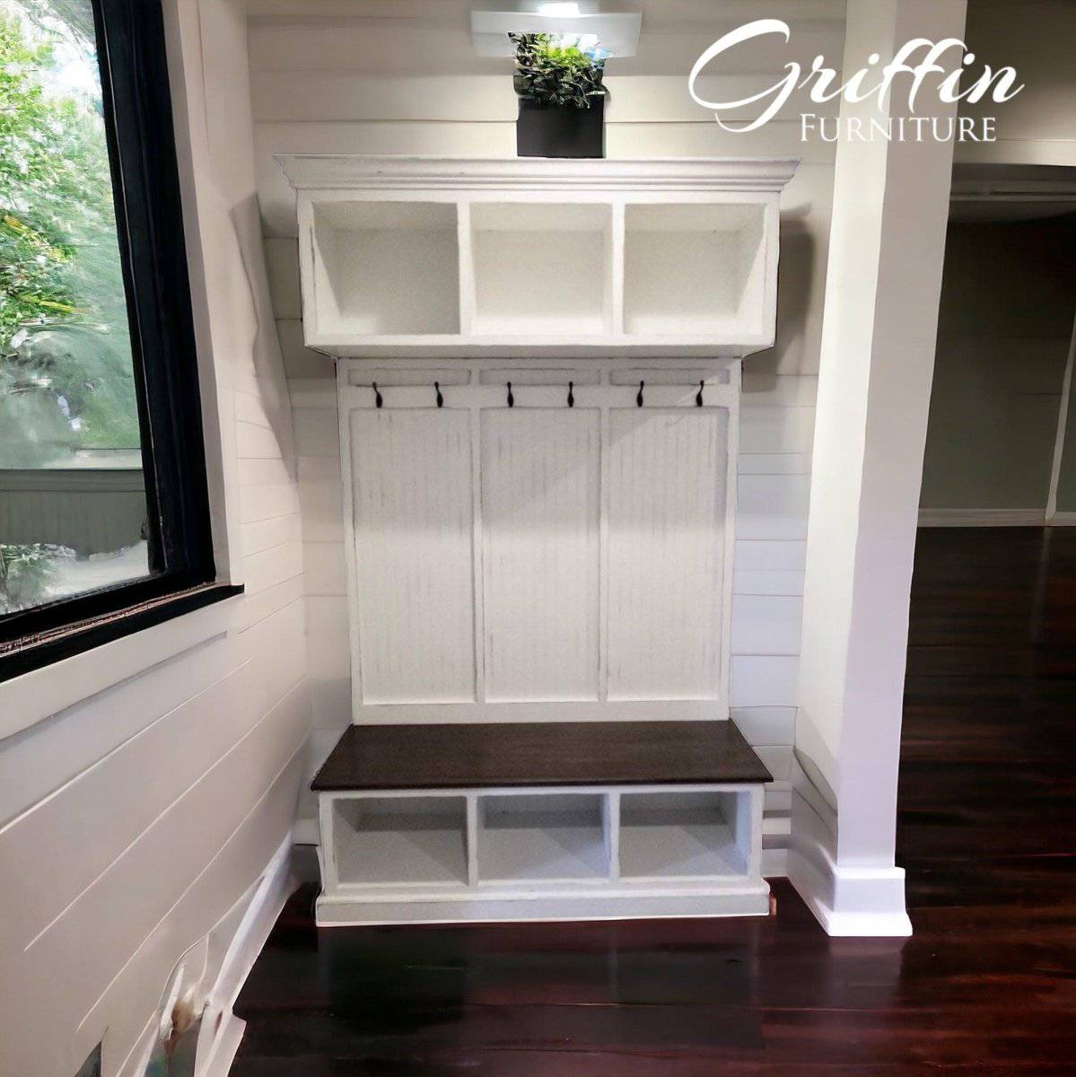 LONG ISLAND 3-section entryway shoe bench.