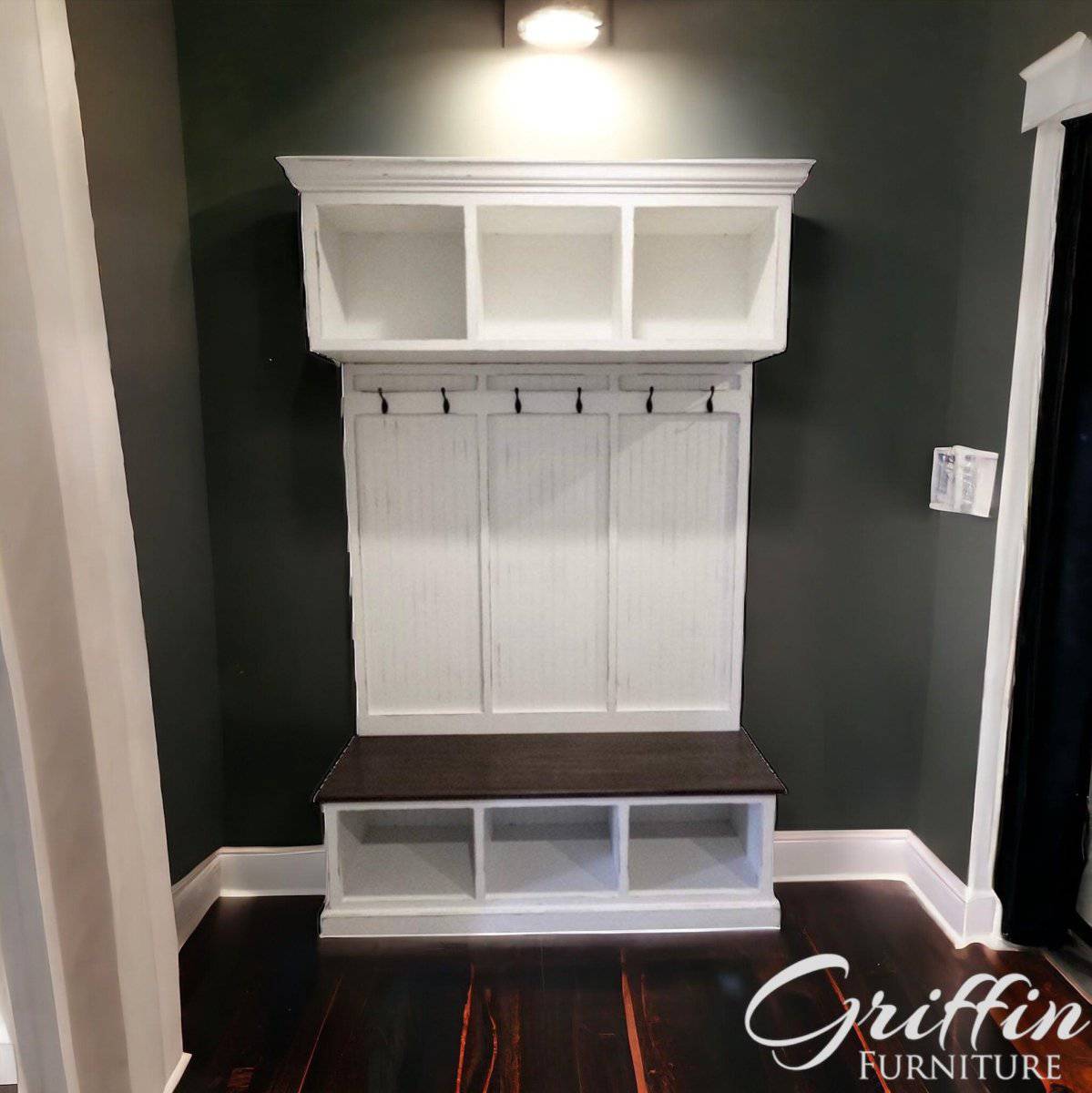 LONG ISLAND 3-section entryway shoe bench.