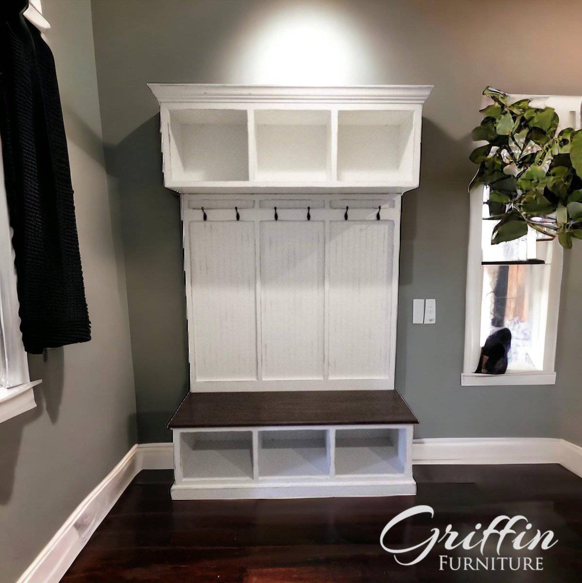 LONG ISLAND 3-section entryway shoe bench.