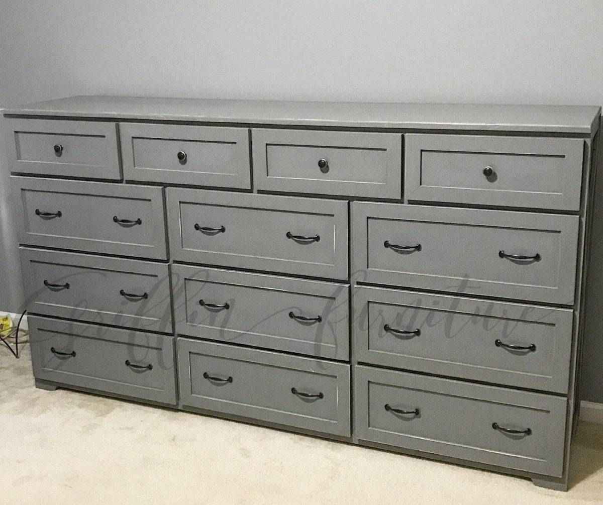 Marietta 9-Drawer Farmhouse Dresser | Handcrafted Wide Wood Dresser | Custom Bedroom Storage