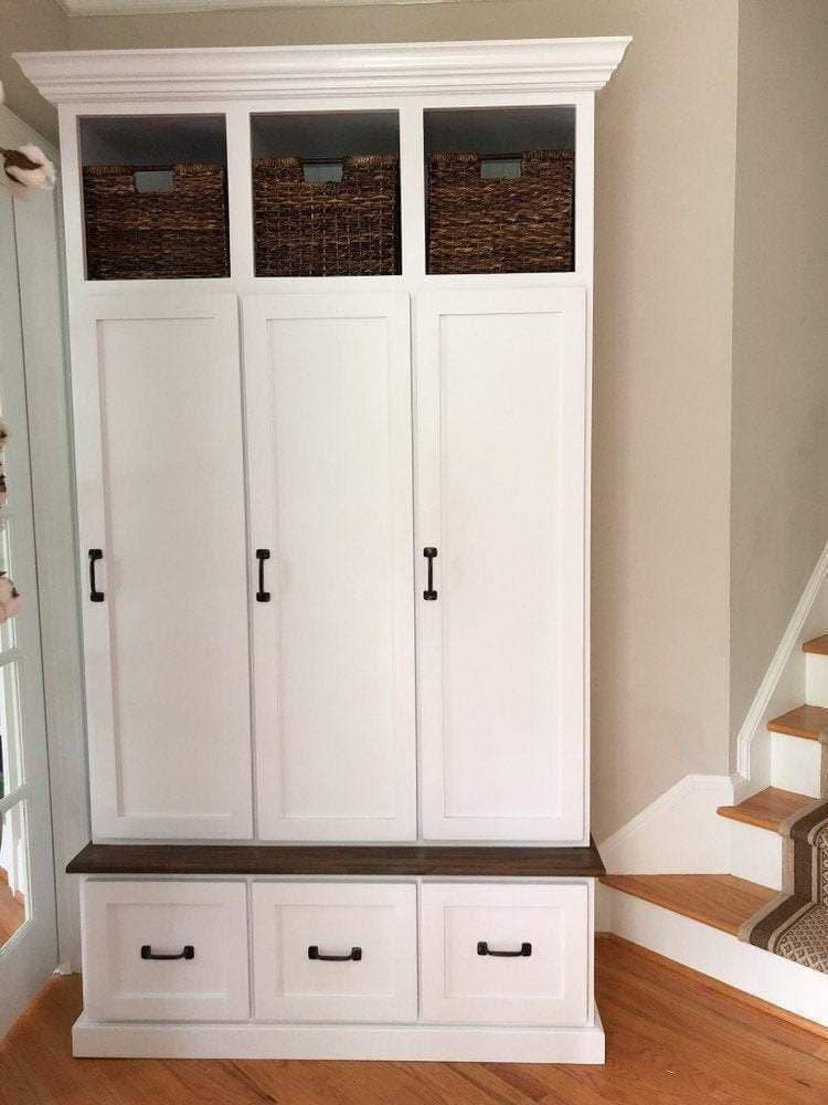 Maryland Locker Entryway Bench with Shoe Storage – Custom Mudroom Seating & Organization | Griffin Furniture