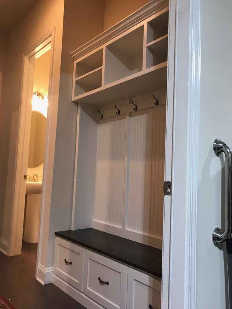 Midland 3-Section Entryway Bench with Shoe Storage & Coat Hooks | Handcrafted Wood Hall Tree