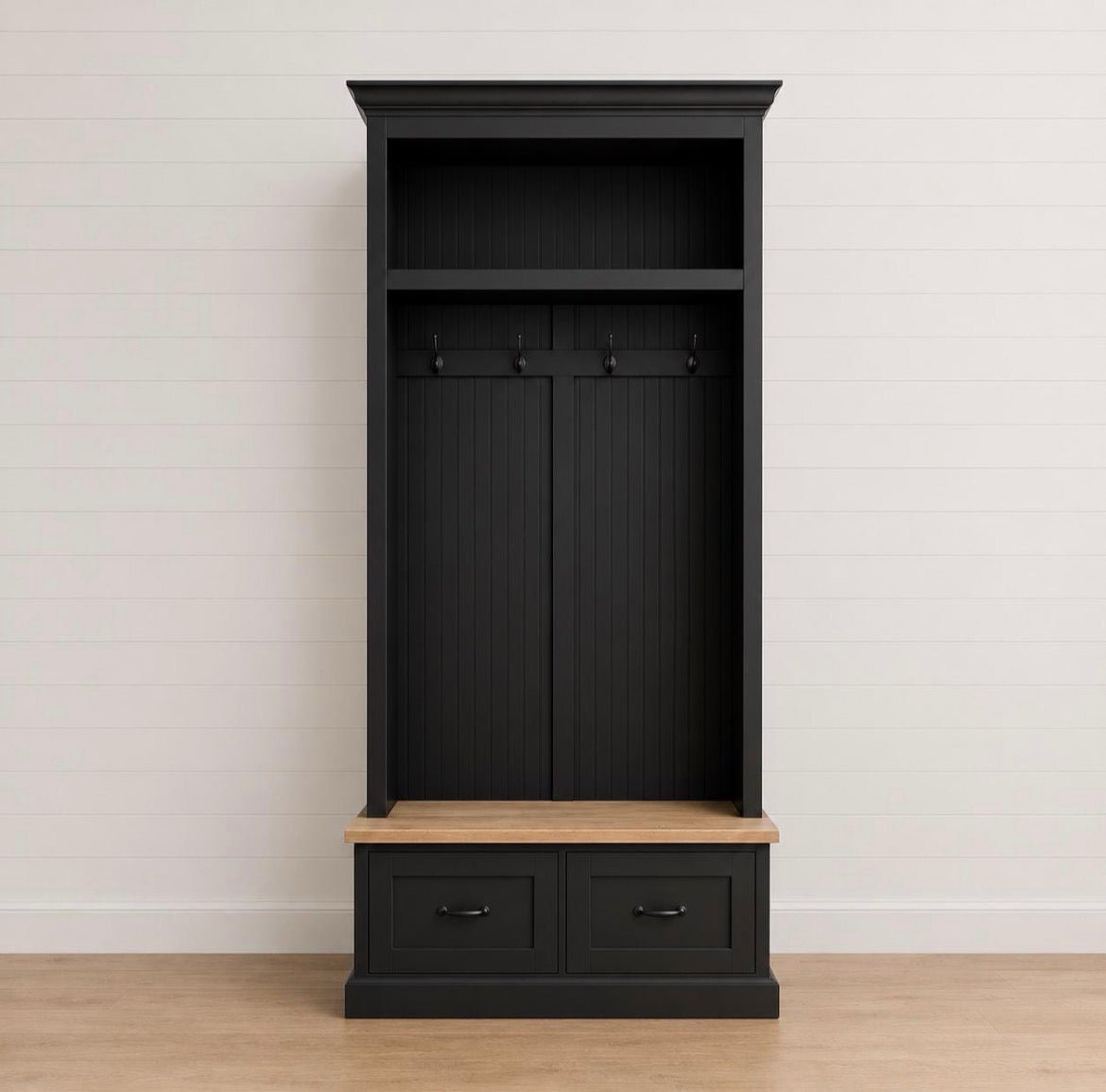 Nashville Customizable Mudroom Coat Rack with Bench & Storage Drawers
