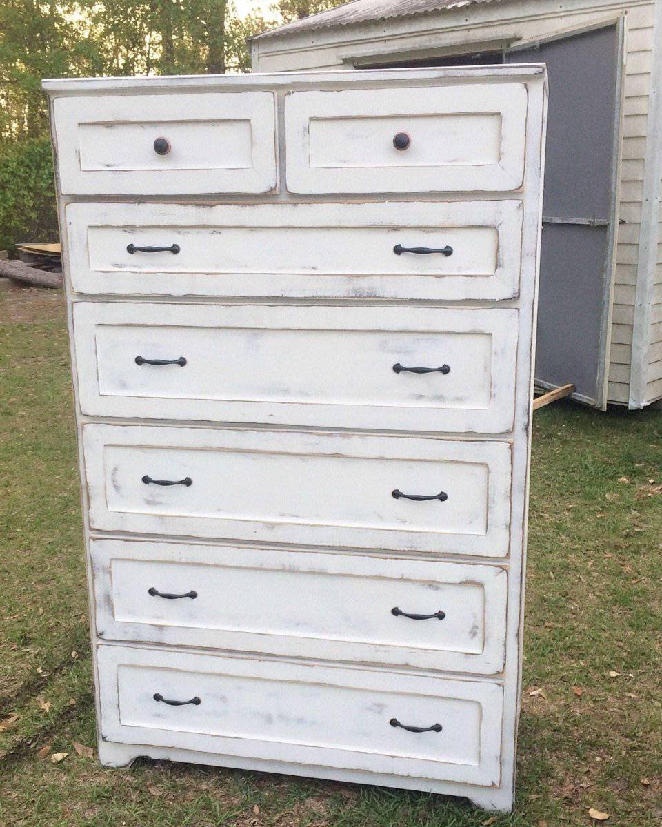 New Jersey Tall Dresser – Handmade Solid Wood Chest of Drawers – Vertical Farmhouse Dresser