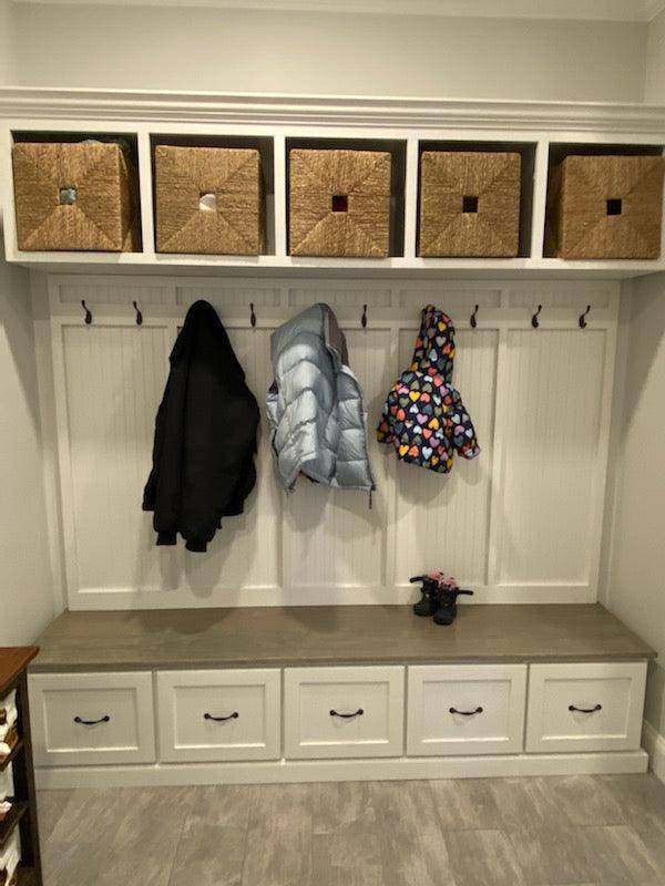 New York entryway bench shoe storage mudroom furniture (5-section)