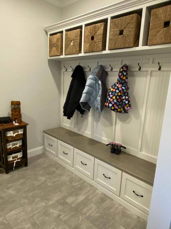 New York entryway bench shoe storage mudroom furniture (5-section)