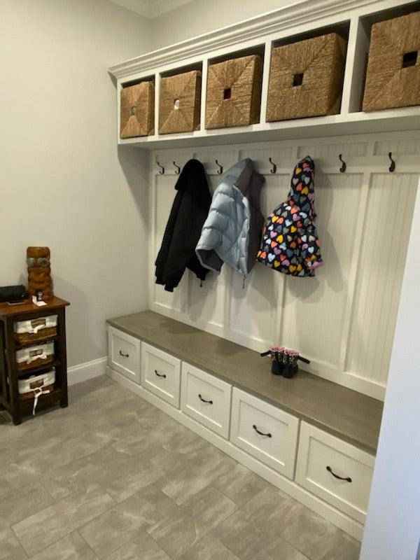 New York 5-Section Mudroom Bench with Shoe Drawers & Coat Hooks | Handcrafted Wood Hall Tree
