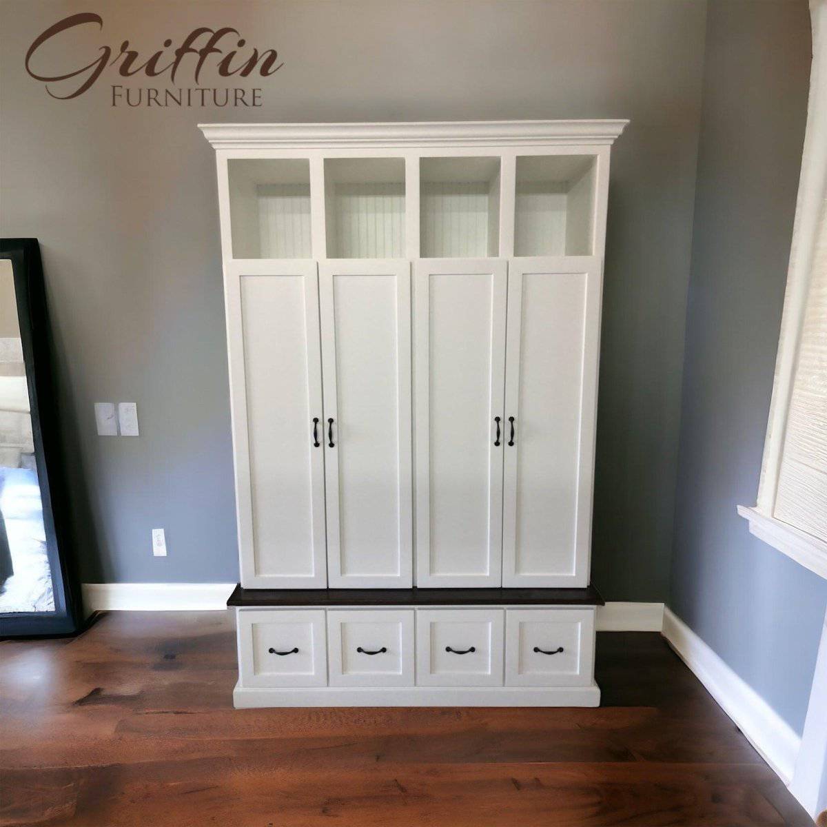 NORTH CAROLINA Entryway bench shoe storage coat rack mudroom furniture.